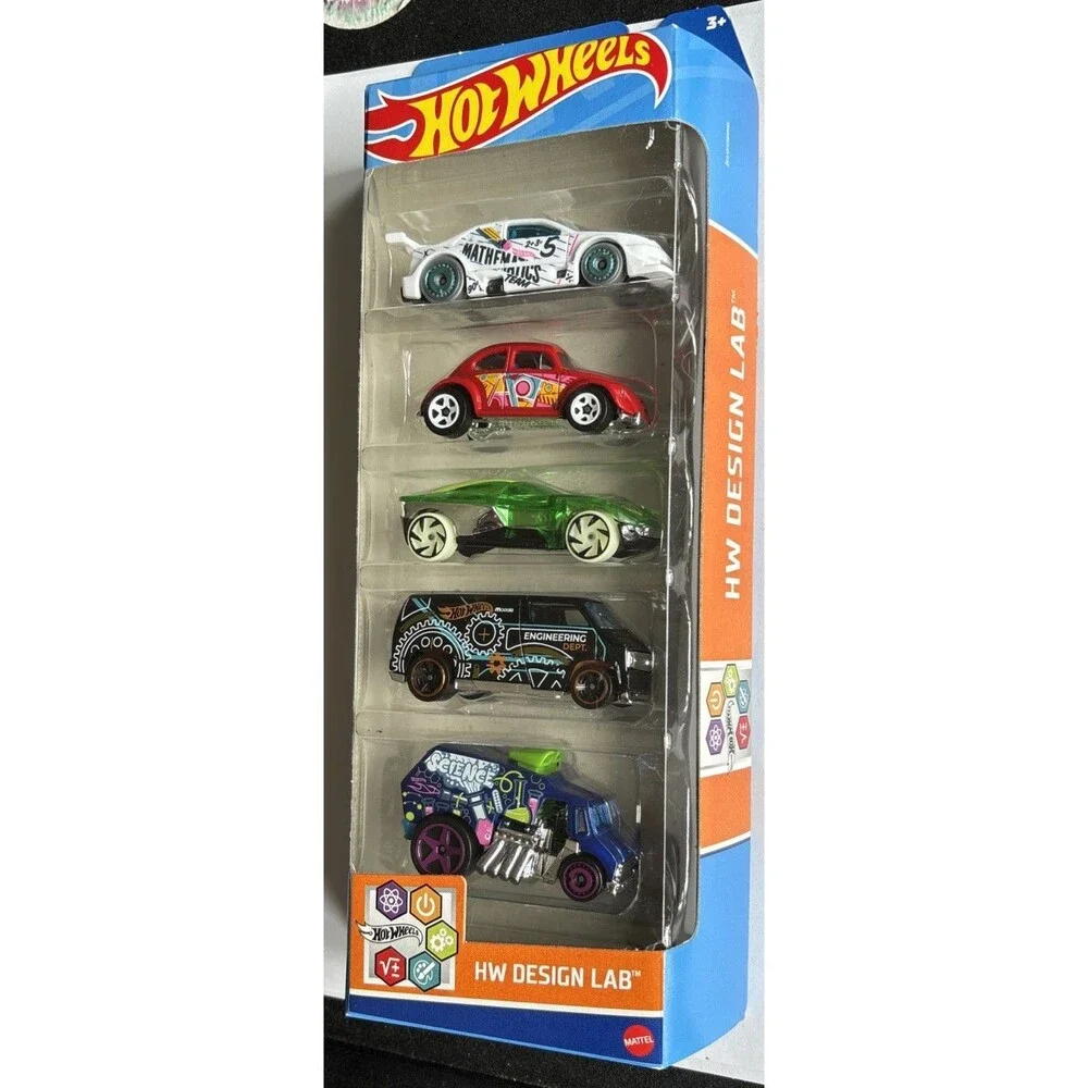 Hot Wheels HW Design Lab 5 Pack Die Cast Toy Cars Set Gift Pack Mattel 2022 New